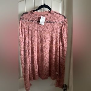 Long sleeve mesh top